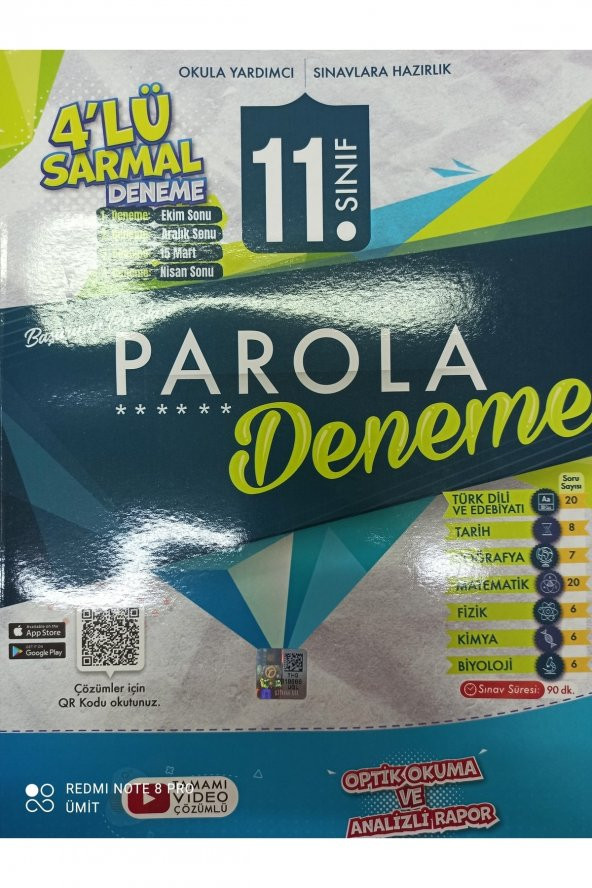11.sınıf Sarmal Paket Deneme ürün görseli 1