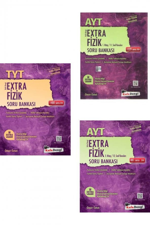 Tyt Extra Fizik Soru Bankası+ayt Extra Fizik Soru Bankası 1. Kitap+2.kitap ürün görseli 1