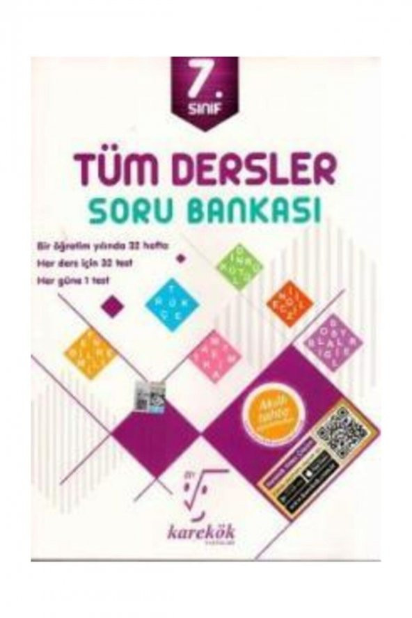 7. Sınıf Çözümlü Tek Kitap Tüm Dersler Soru Bankası ürün görseli 1