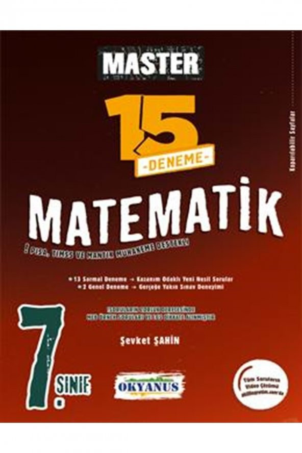 7. Sınıf Master 15 Matematik Denemesi ürün görseli 1