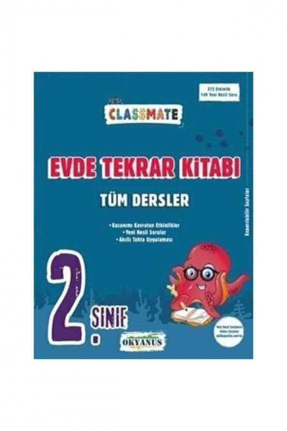 Okyanus Yayıncılık 2. Sınıf Classmate Tüm Dersler Evde Tekrar Kitabı ürün görseli 1