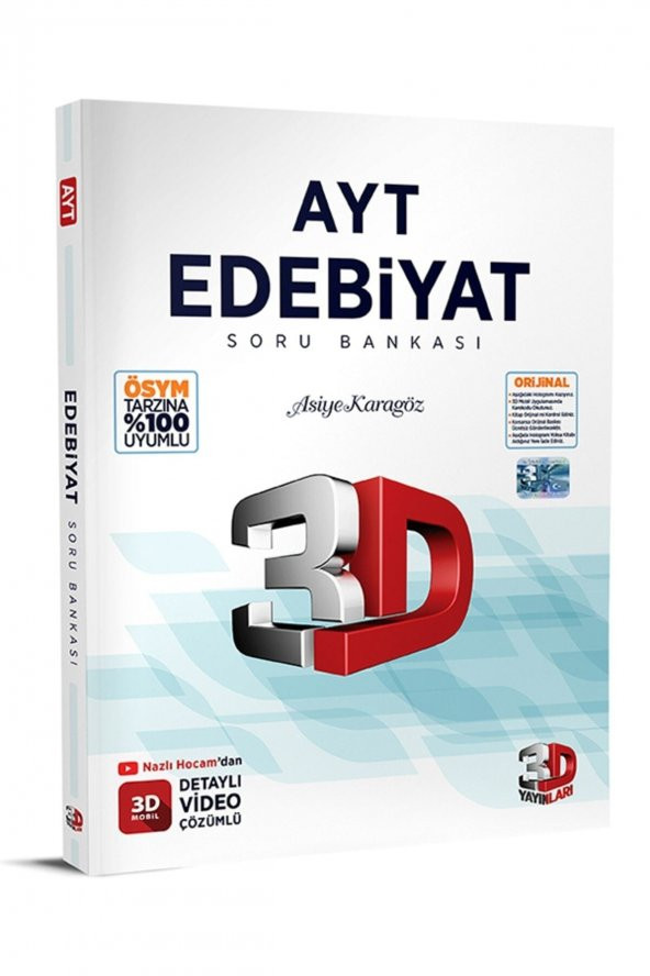 3D Ayt Edebiyat Soru Bankası 2024 ürün görseli 1