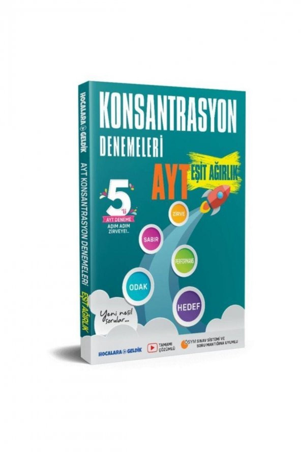 Ayt Konsantrasyon Denemeleri Eşit Ağırlık 5 Li Tamamı Çözümlü Hocalara Geldik ürün görseli 1