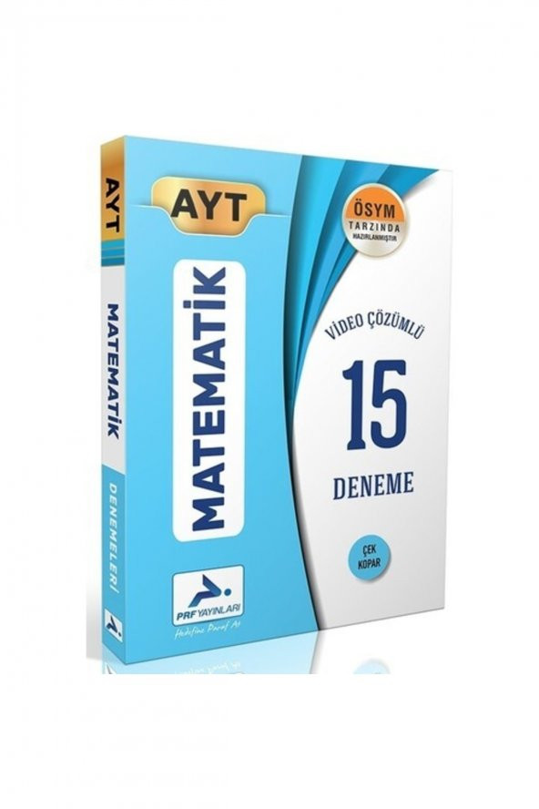 Paraf Yayınları Ayt Matematik Video Çözümlü 15 Deneme ürün görseli 1