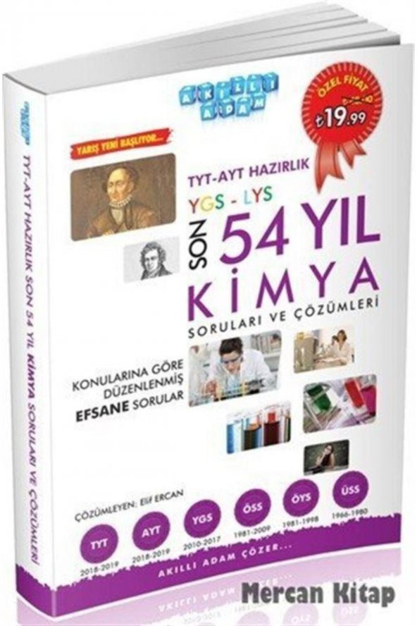 Tyt Ayt Hazırlık Son 54 Yıl Kimya Soruları Ve Çözümleri ürün görseli 1