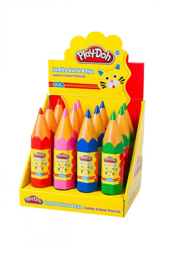 Play-doh 12 Renk Jumbo Kuru Boya Plastik Tüp ürün görseli 1