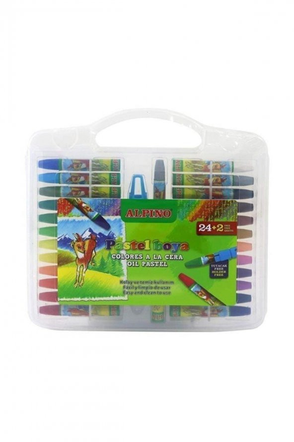 Yağlı Pastel Boya 24 2 Renk Plastik Çantalı ürün görseli 1