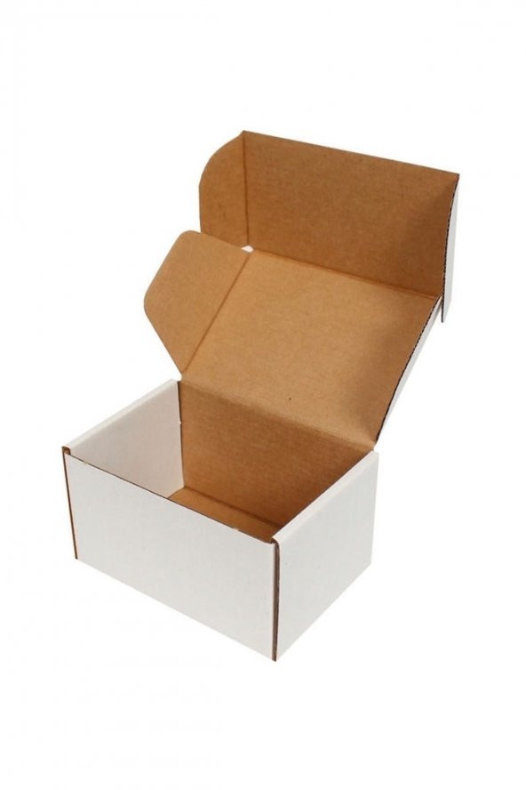 Beyaz Kilitli Kargo Kutusu  Ebat 12x8x6,5 Cm (100 Adet) ürün görseli 1