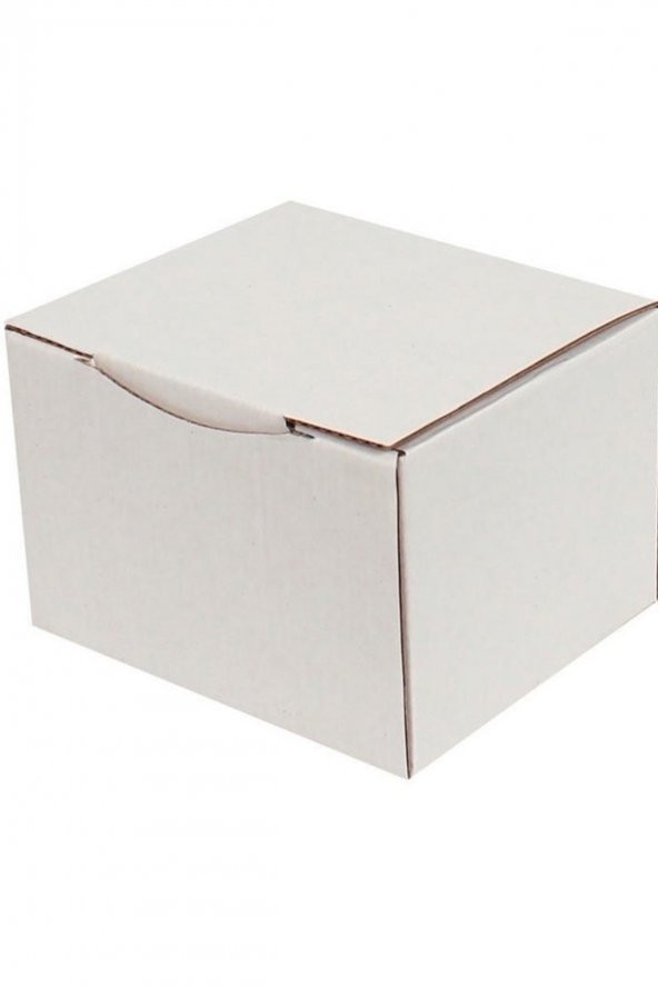 Beyaz Kilitli Kargo Kutusu  Ebat 12,5x10,5x8 Cm (100 Adet) ürün görseli 1