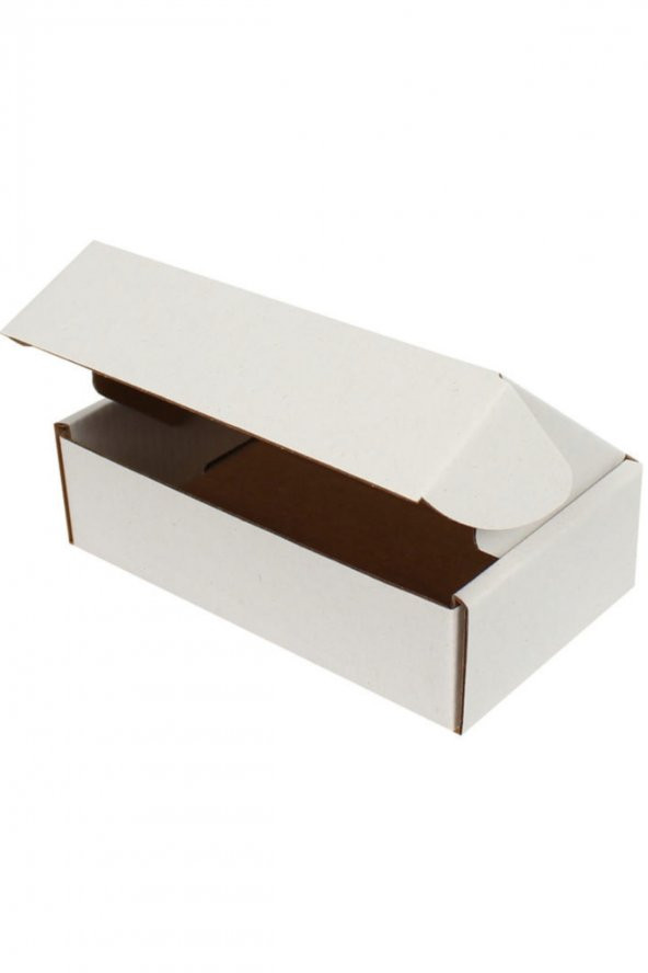 Beyaz Kilitli Kargo Kutusu  Ebat 16x8x3 Cm (100 Adet) ürün görseli 1