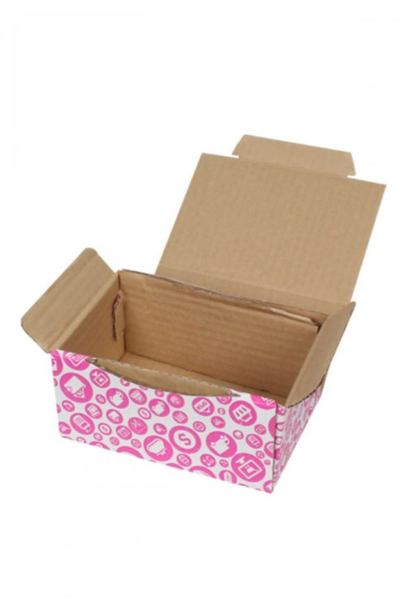 Pembe Kilitli Kargo Kutusu  Ebat 15,5x11x7,5 Cm (100 ADET) ürün görseli 1