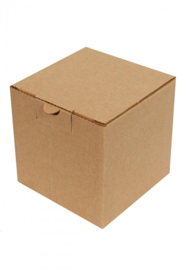 Kraft Kilitli Kargo Kutusu  Ebat 10,5x10,5x10,5 Cm (100 ADET) ürün görseli 1