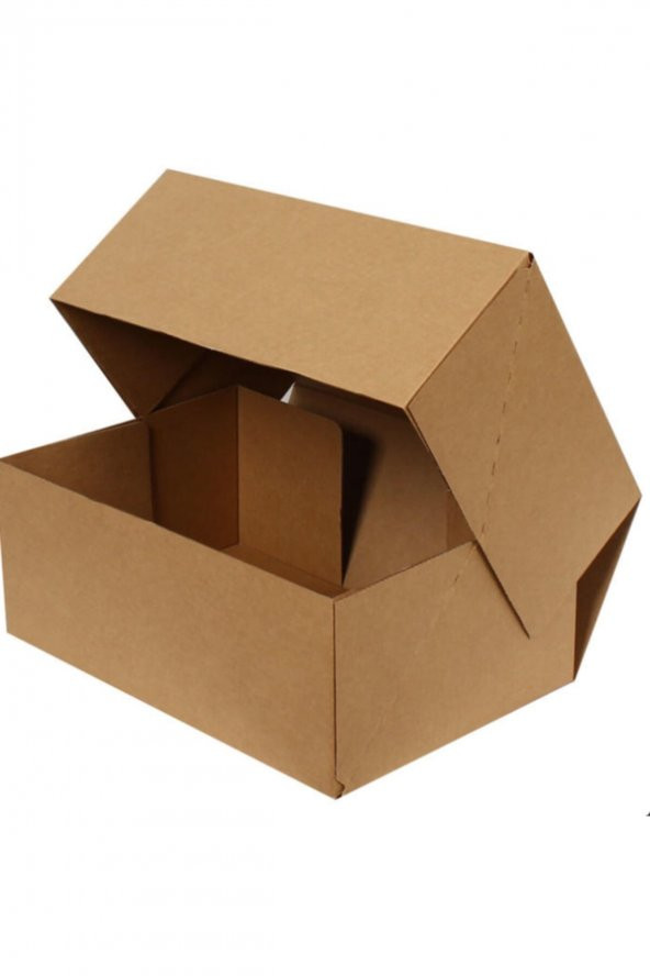 Kraft Kilitli Kargo Kutusu (testliner)  Ebat 35x24x14 Cm (100 Adet) ürün görseli 1