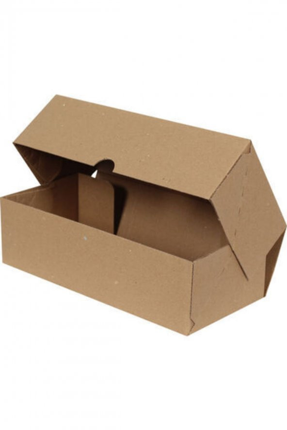 Kraft Kargo Kutusu-100 Adet (20x13x7,5 Cm-kilitli Kutu) ürün görseli 1