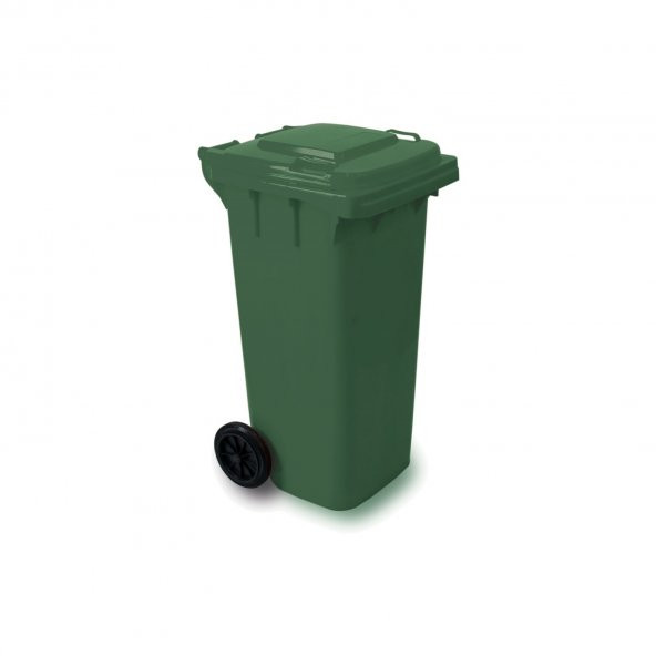 Kapaklı Tekerlekli Çöp Toplama Konteyneri Kutusu 120 Litre - 95 x 60 x 50 Cm. - Yeşil ürün görseli 1