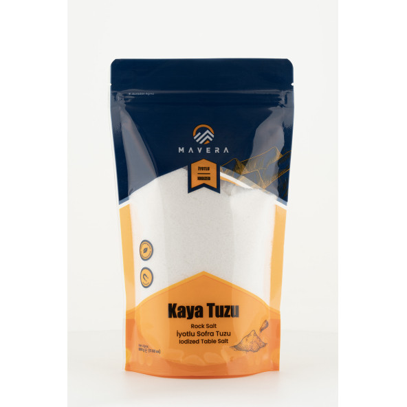 MAVERA İYOTLU ÖĞÜTÜLMÜŞ KAYA TUZU 500 GR ürün görseli 1