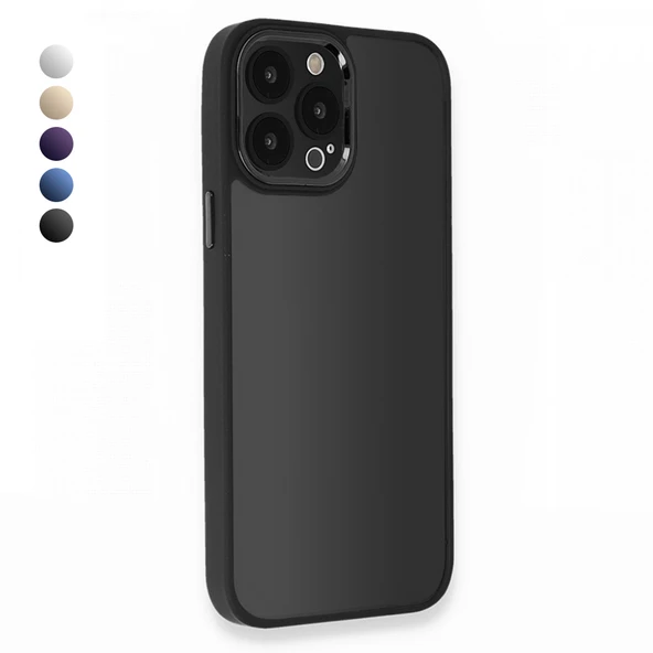 iPhone 15 Pro Max Kılıf Freya Lazer Lens Kamera Çerçeveli Silikon Kapak ürün görseli 1
