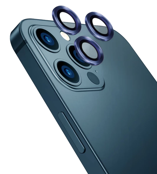 Vendas iPhone 12 Pro Uyumlu Eagle Serisi Telefonla Uyumlu Renk Tasarımlı Safir Cam Kamera Lens Koruyucu ürün görseli 1