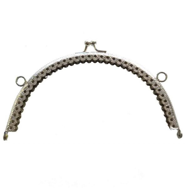 Angel Çanta Aksesuar Oval Cüzdan Klipsi 16 Cm Gümüş Renk ürün görseli 1