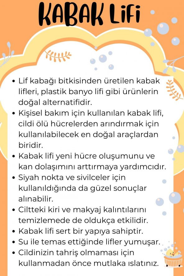 Doğal Kabak Lifi Banyo Hamam Yüz Peeling Kesesi x 3 Adet ürün görseli 1