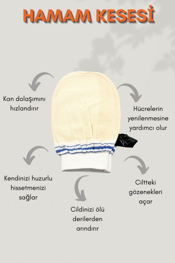 Lastikli Banyo Hamam Eldiven Kesesi 15x26 cm - Resim 5