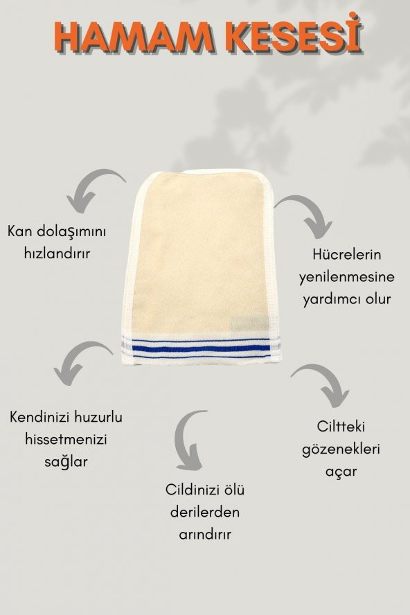Krep Banyo Hamam Kesesi 17x27 cm - Resim 5