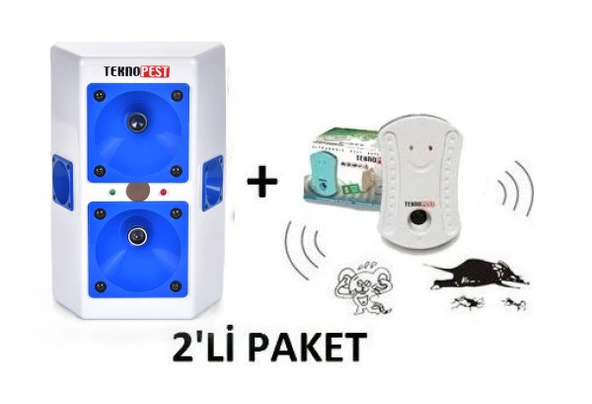 Teknopest TP100 ve Tp70 Ultrasonik Fare ve Haşere Kovucu 2 li Set ürün görseli 1