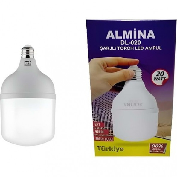 Almina Şarjlı LED Torch LED Ampül DL-030 30W Almina ürün görseli 1