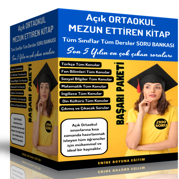 Açık Ortaokul Mezun Ettiren Kitap Seti (4 Spiralli Kitap) ürün görseli 1