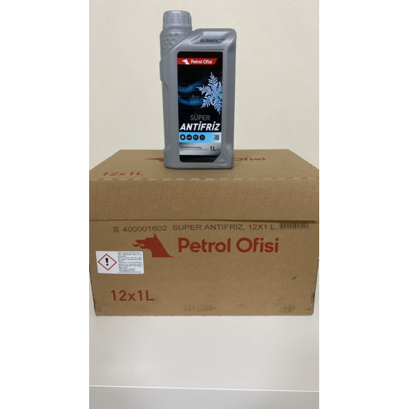 Petrol Ofisi Süper Antifriz 1 lt x 12 adet 2025 üretim ürün görseli 1