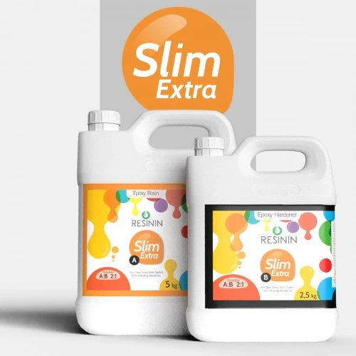 Slim Extra 7500 Gr A+B Ekstra Sararma Dirençli Ultra Şeffaf Epoksi Reçine ürün görseli 1