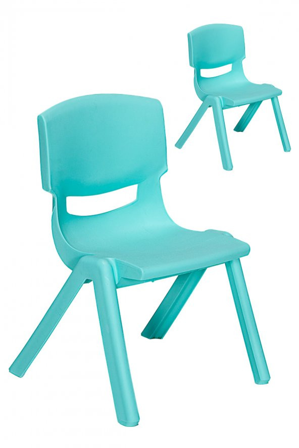 Sandalie Junior 2 Adet Ergonomik Konforlu Anaokulu Kreş Çocuk Sandalyesi - Turkuaz ürün görseli 1