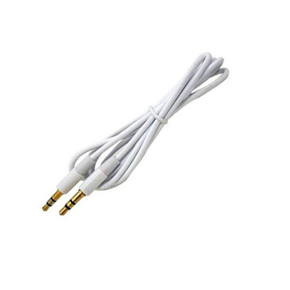 1.2M Stereo 3 Pin Aux Kablo - Beyaz ürün görseli 1