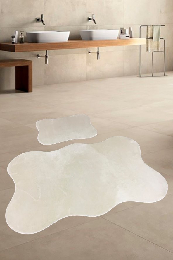 Anatolia 2li Vizon 80x140 + 50x70 cm Büyük Ebat Banyo Paspası Seti Kaymaz Tabanlı Klozet Takımı ürün görseli 1