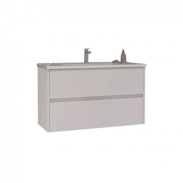 Orka Side 85 cm Çekmeceli Beyaz Banyo Dolabı Alt Modül Lavabo ürün görseli 1