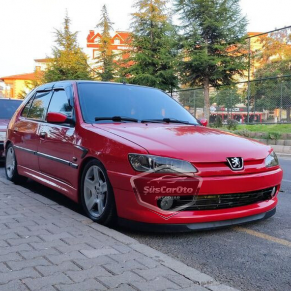 Peugeot 306 1993-2002 Uyumlu Üniversal Astra H lip Esnek Ön Lip 2 Parça Tampon Altı Dil Karlık Ön Ek ürün görseli 1