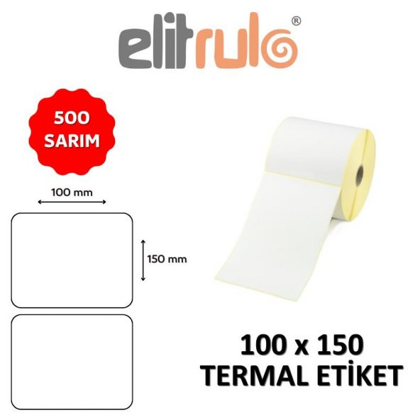 Elitrulo Barkod Etiketi 100x150 Termal - 500 Adet ürün görseli 1