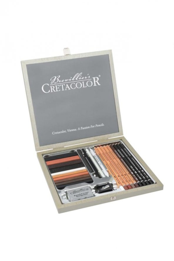 Passion Box Drawing Set Premium Çizim Seti Ahşap Kutu 25 Parça - Resim 3