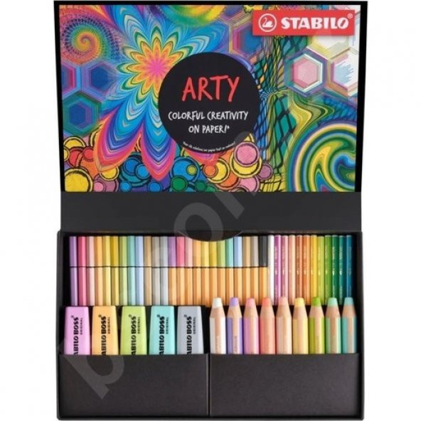 Stabilo Arty Creative Pastel Boyama Seti 50li - Resim 2