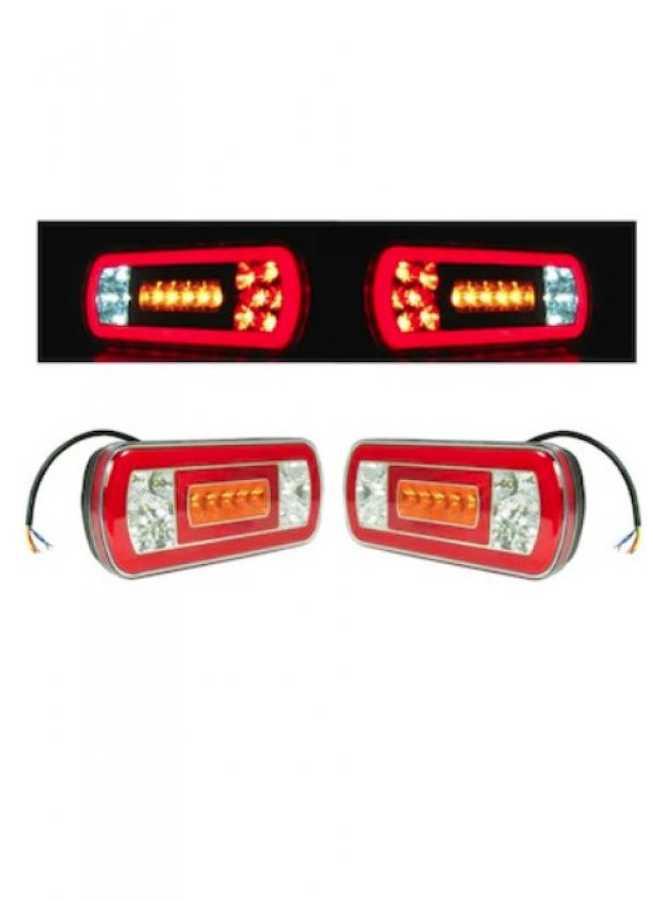 DİKDÖRTGEN NEON LED STOP LAMBASI 24 VOLT YENİ NESİL - Resim 2