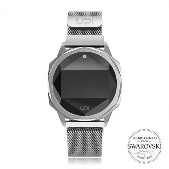 UPWATCH ICON BIG SILVER SWAROVSKI ® TOPAZ KADIN KOL SAATİ ürün görseli 1