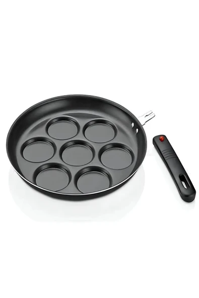 Sabit Saplı Pankek Tava - 7 Gözlü Kahvaltı Pancake Tavası ürün görseli 1