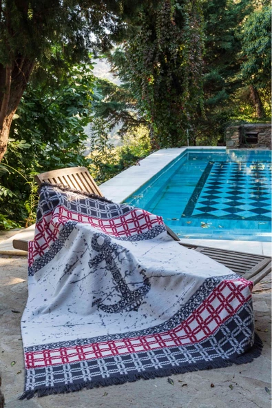 Çapa Tek Kişilik Pamuklu Battaniye 150x200 ürün görseli 1