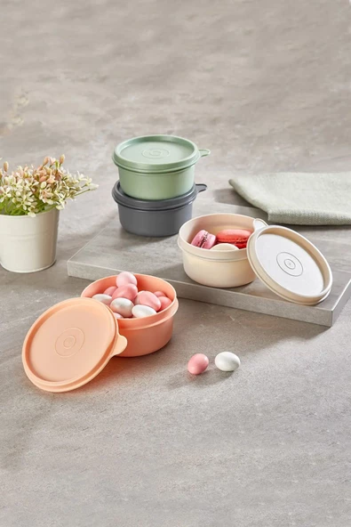 4'lü Mini Saklama Kabı Kapaklı Set - Resim 2