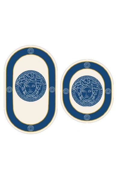 Oval Banyo Paspas Seti Klozet Takımı  2`li ürün görseli 1