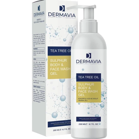 Dermavia Kükürtlü Yüz ve Vücut Yıkama Jeli 200 ml ürün görseli 1