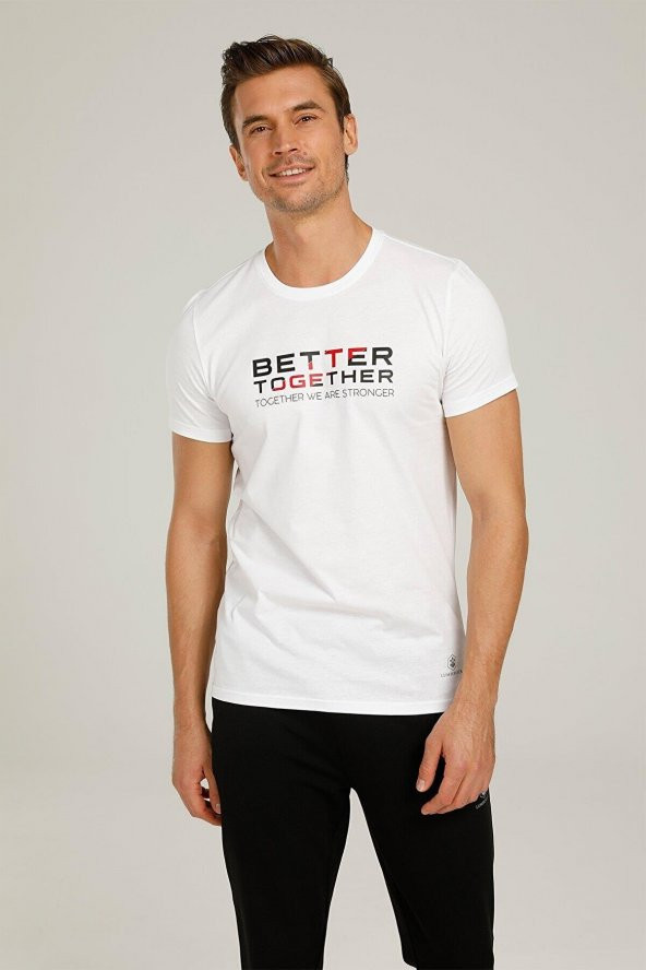 LUMBERJACK CT778 RAY SLOGAN T-SHIRT 1PR - Resim 2