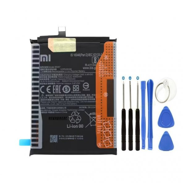 Xiaomi Poco X3 Pil Batarya Bn57 + Tamir Seti ürün görseli 1