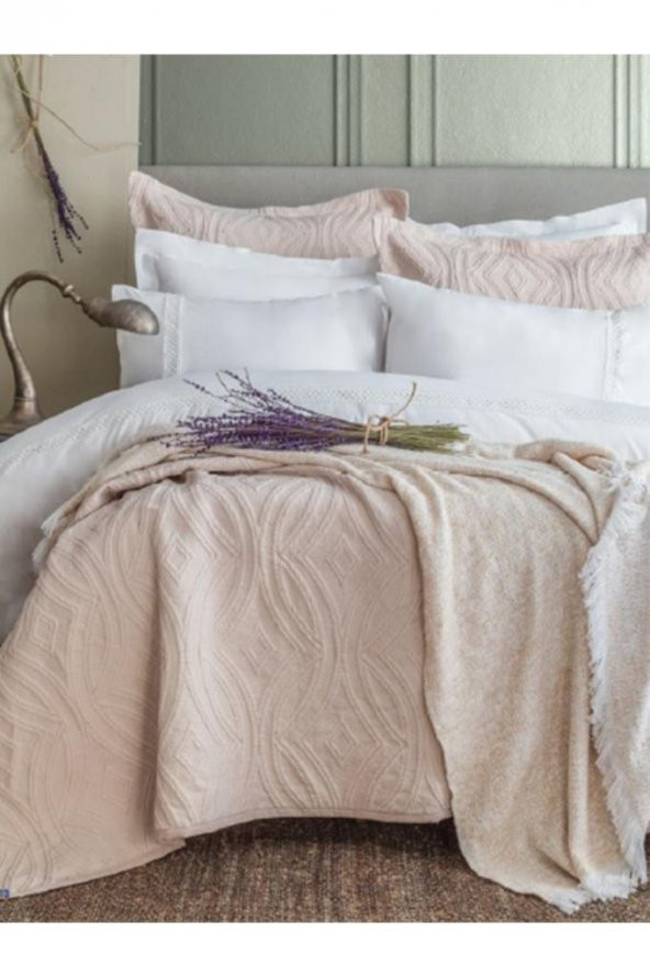 Apricitas Home Tek Kişilik Yatak Örtülü Nevresim Set Belmont Beige ürün görseli 1