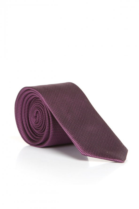 Mürdüm Slim Fit Düz Renk Dokuma Kravat / DDK-13 ürün görseli 1